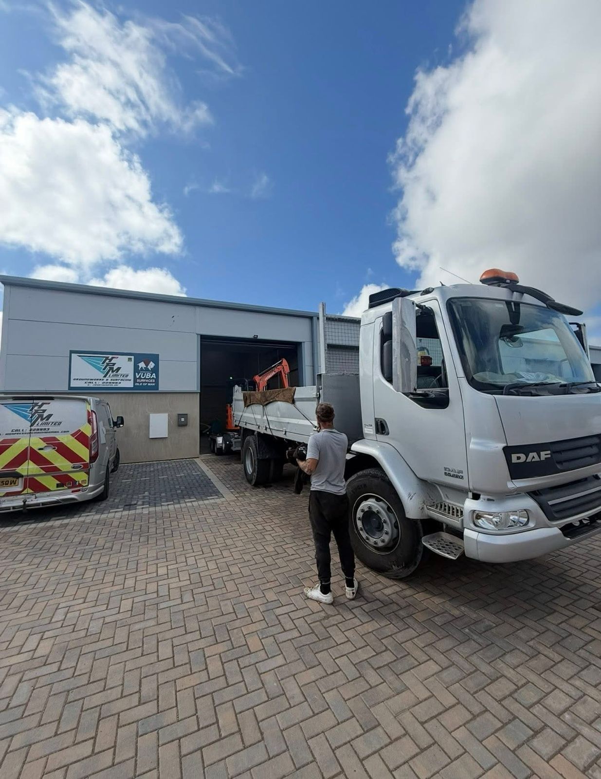 HPM yard DAF lorry and vans Isle of Man